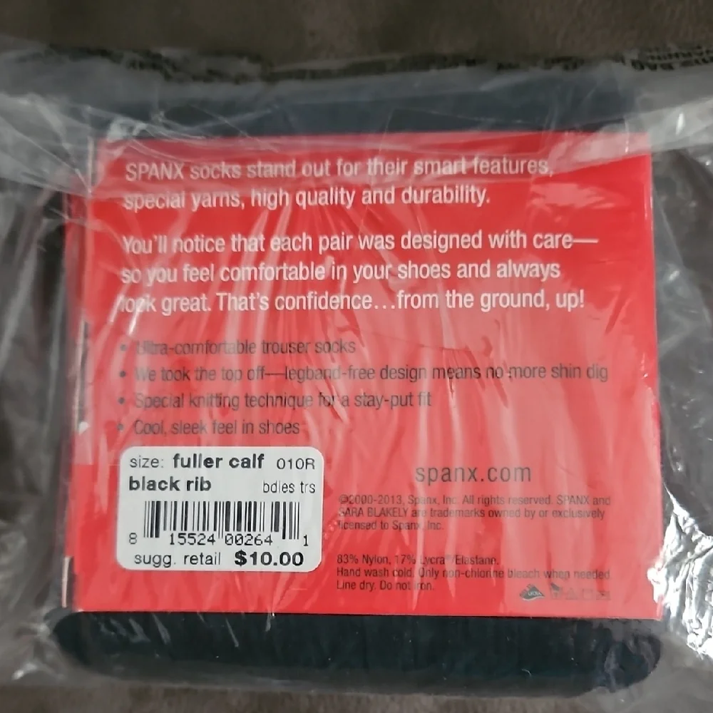 SPANX Topless Black Rib Trouser Socks